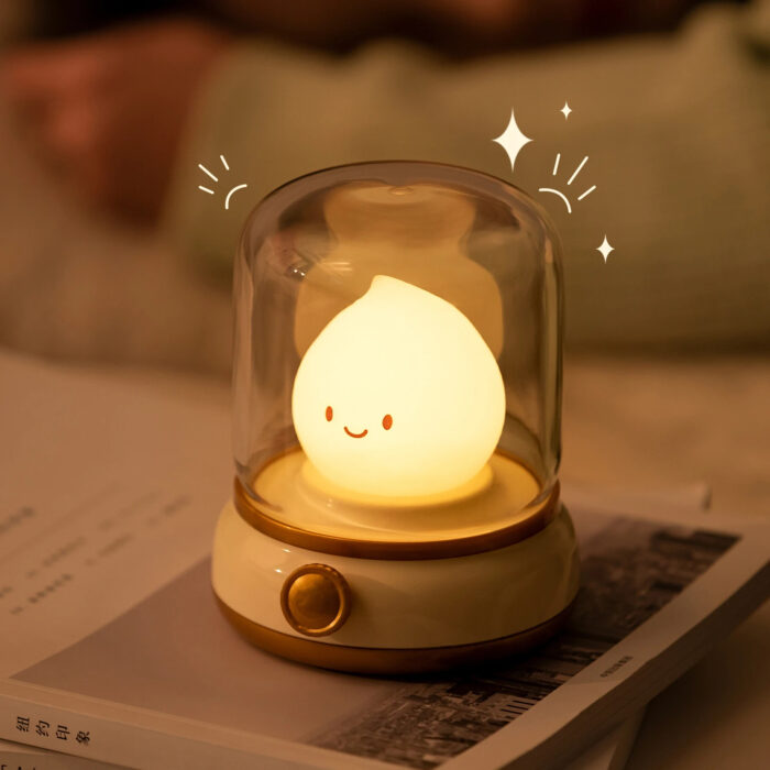 Vintage LED Candlelight Night Lamp | USB Rechargeable Table Lamp for Home Decor - Image 9