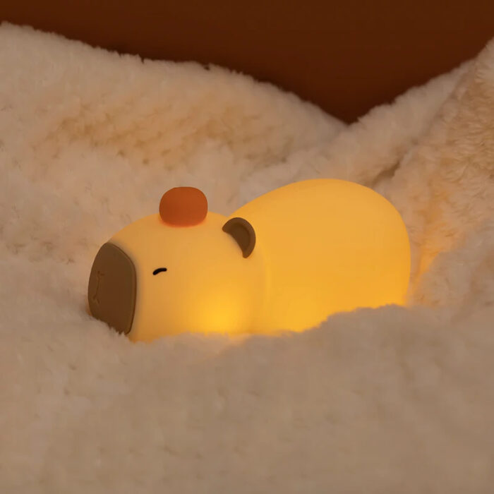 Capybara Silicone Night Light for Kids | USB Rechargeable LED Lamp - Image 8