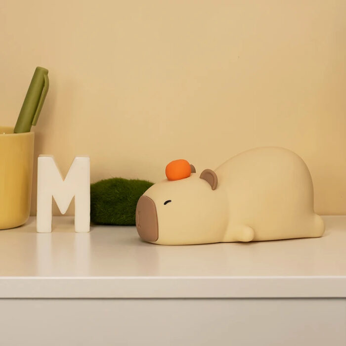 Capybara Silicone Night Light for Kids | USB Rechargeable LED Lamp - Image 6