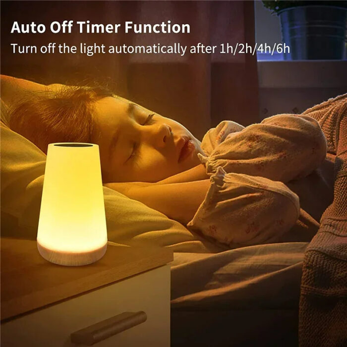 13 Color-Changing Night Lamp | Touch Dimmable USB Bedside Lamp - Image 5